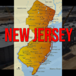 New Jersey residents hold protest signs against data center development at town hall meeting